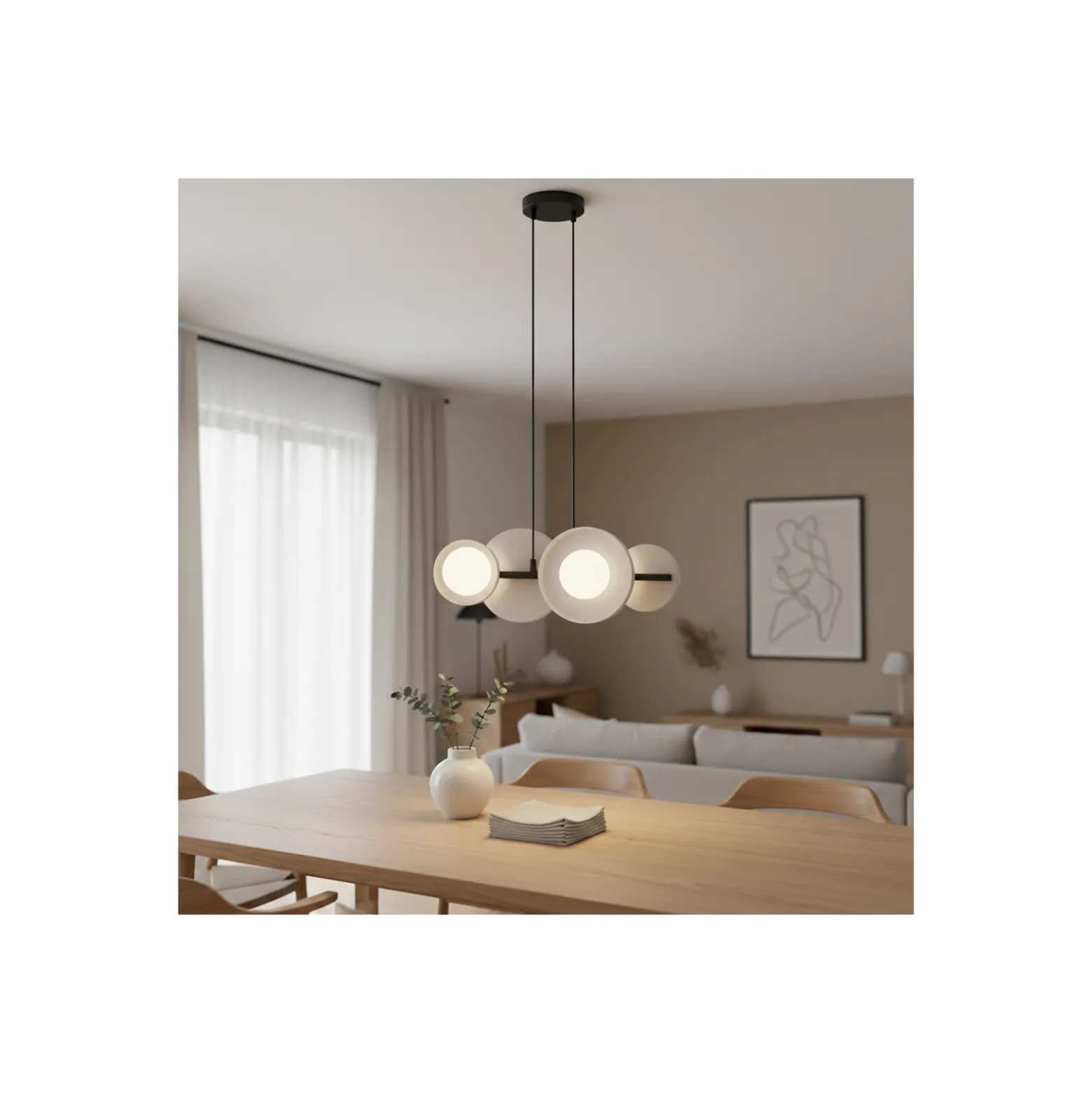 Emibig Pendellampa Model Stål Vit | Passande för 4x G9 - Max 8W