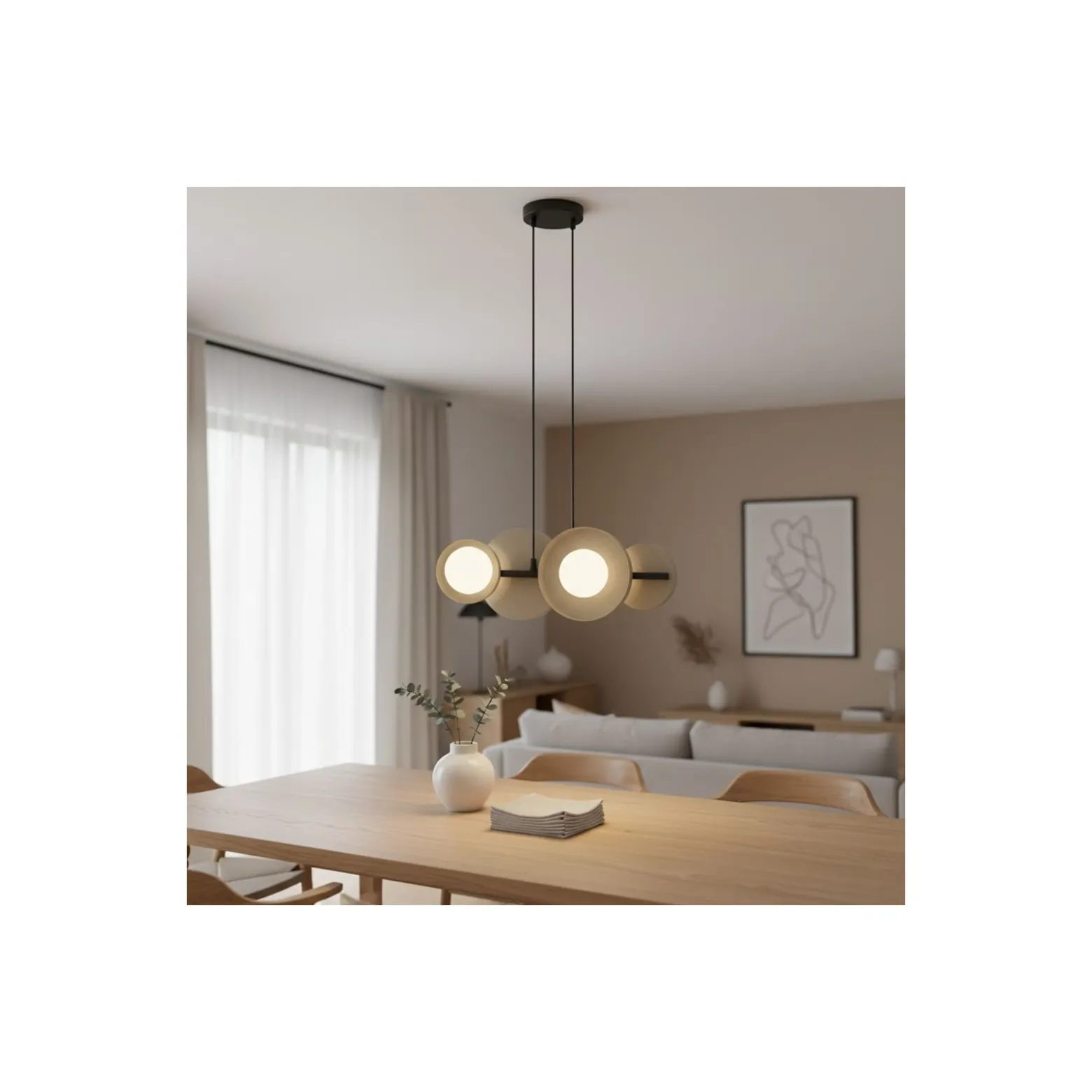 Emibig Pendellampa Model Stål Brun | Passande för 4x G9 - Max 8W