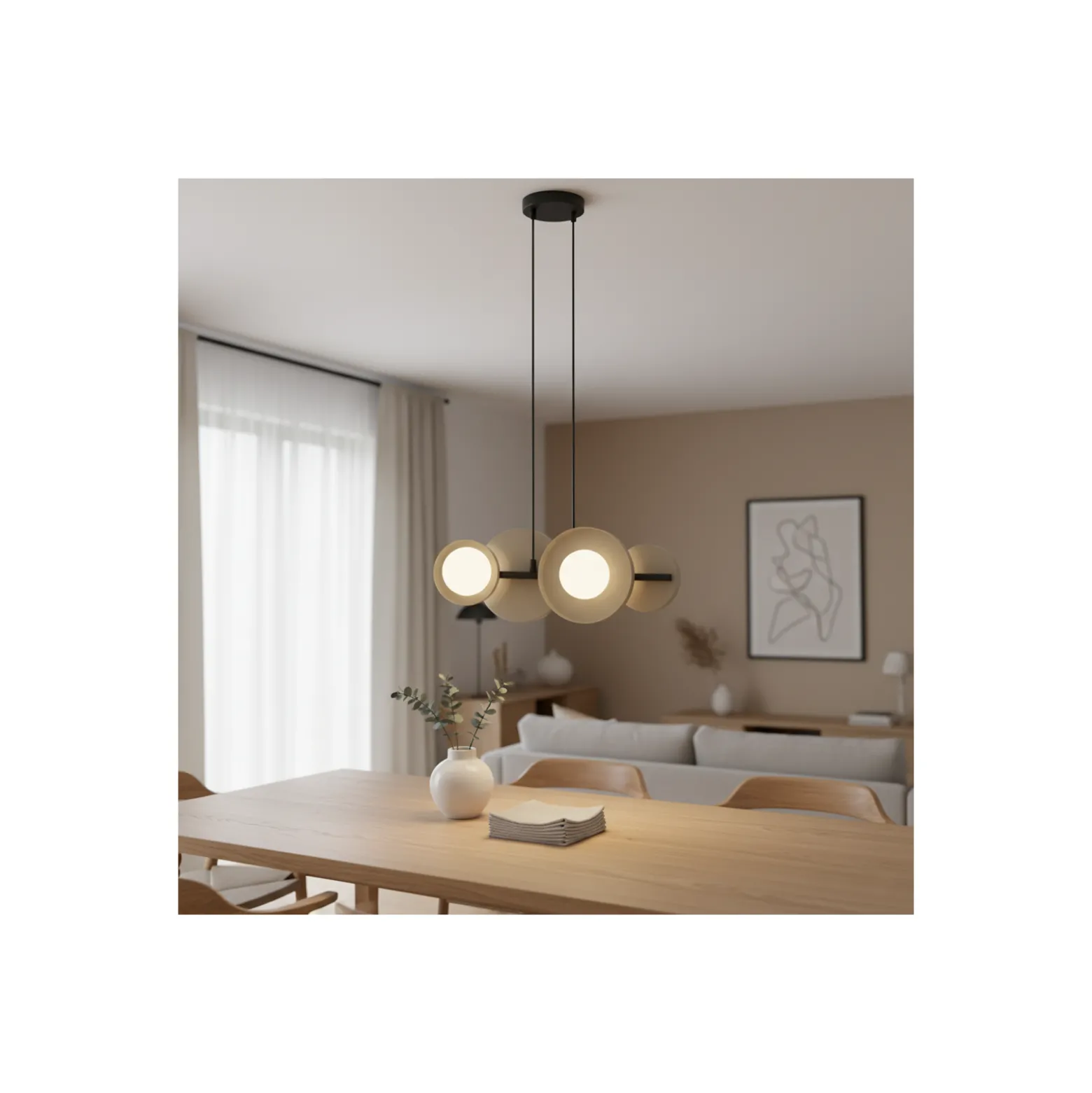 Emibig Pendellampa Model Stål Brun | Passande för 4x G9 - Max 8W