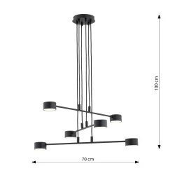 Emibig Pendellampa Modus Stål Svart | Passande för 6x GX53 - Max 12W