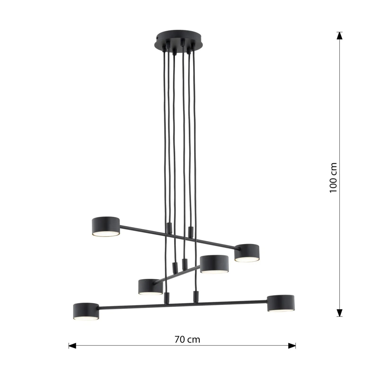 Emibig Pendellampa Modus Stål Svart | Passande för 6x GX53 - Max 12W