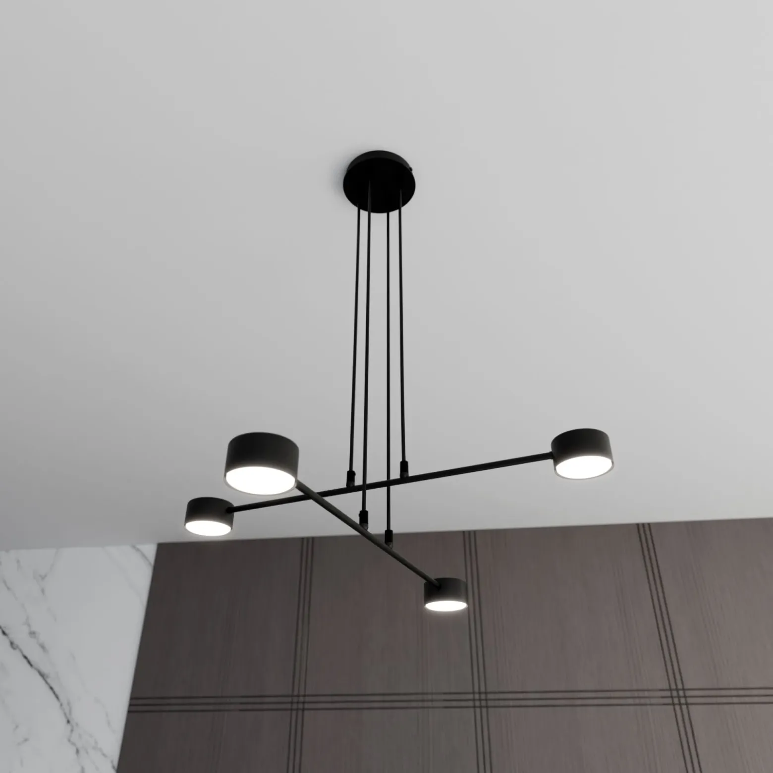 Emibig Pendellampa Modus Stål Svart | Passande för 4x GX53 - Max 12W