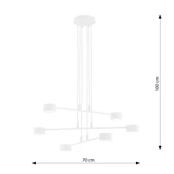 Emibig Pendellampa Modus Stål Vit | Passande för 6x GX53 - Max 12W