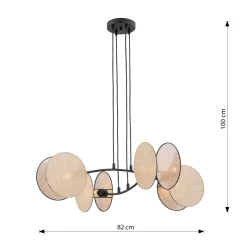 Emibig Pendellampa Motif Stål Svart | Passande för 4x E27 - Max 15W