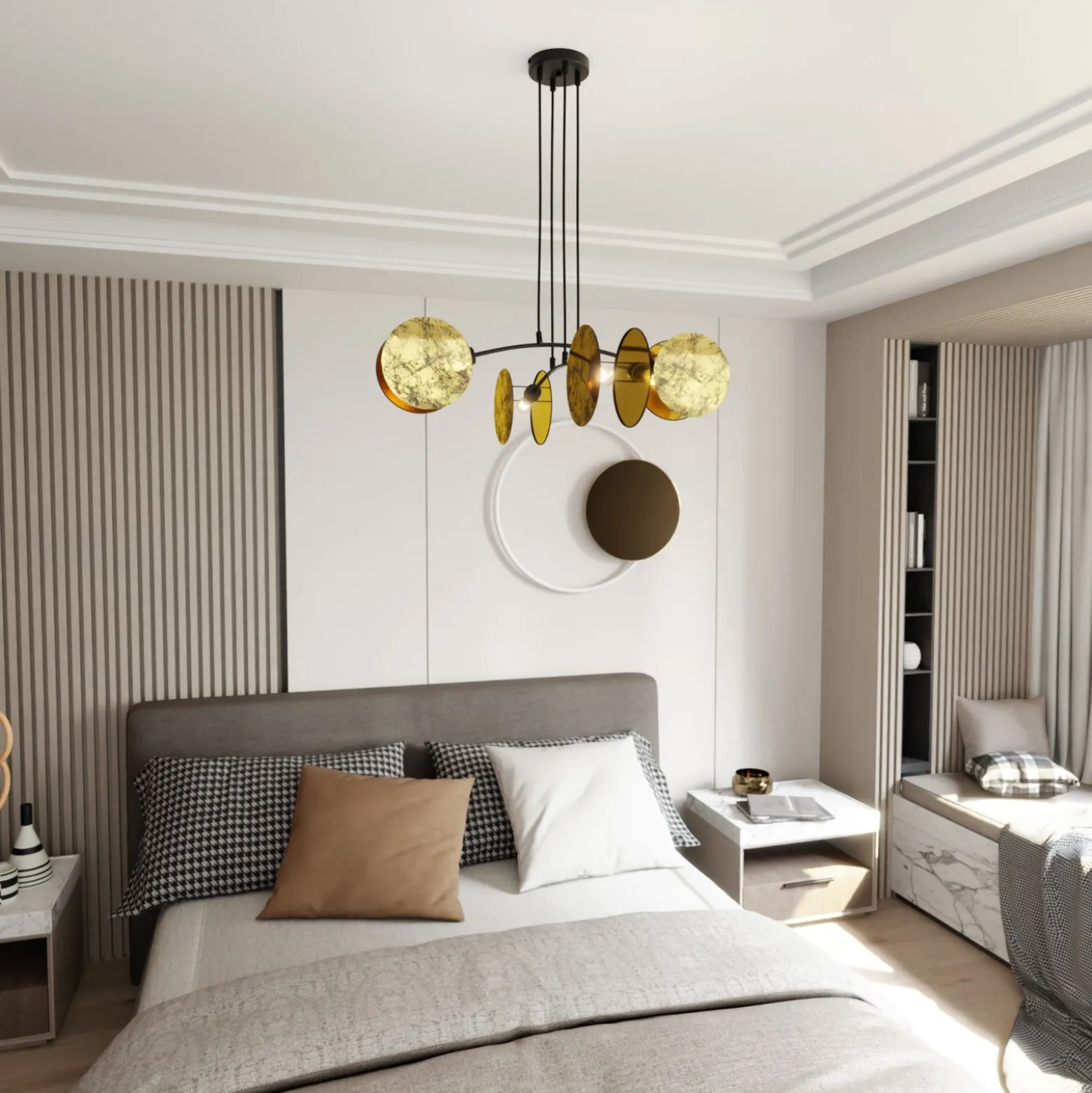 Emibig Pendellampa Motif Stål Svart | Passande för 4x E27 - Max 15W