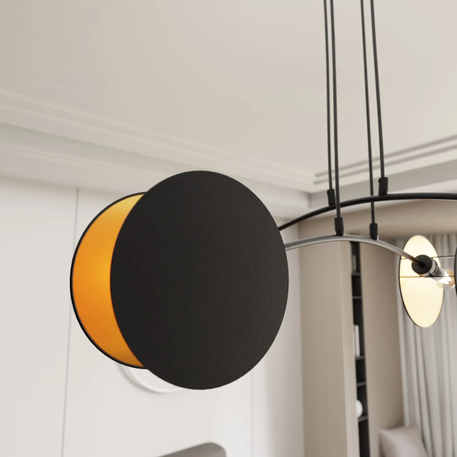 Emibig Pendellampa Motif Stål Svart | Passande för 4x E27 - Max 15W