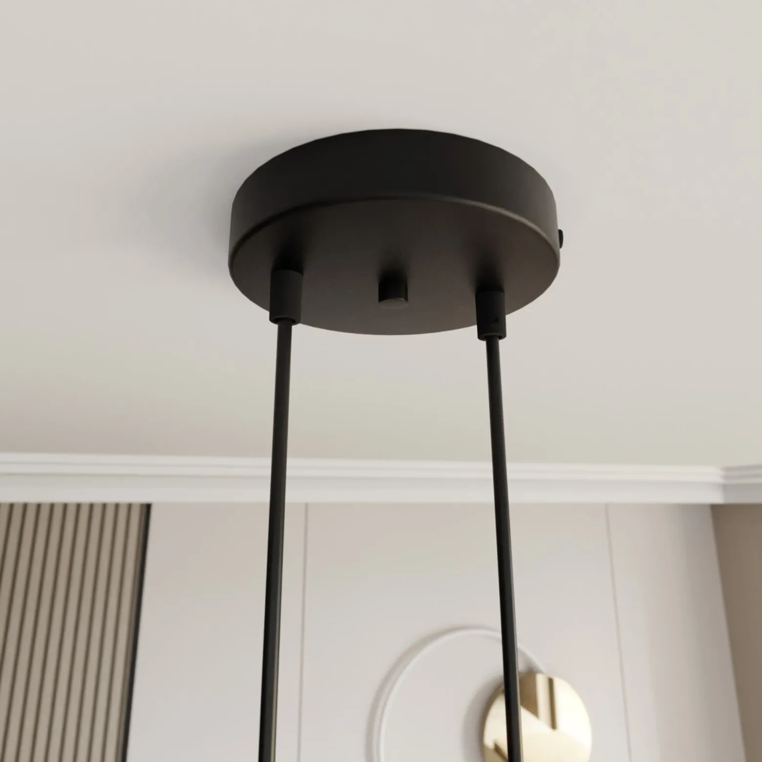 Emibig Pendellampa Motif Stål Svart | Passande för 2x E27 - Max 15W