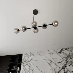 Emibig Pendellampa Rossi Stål Svart | Passande för 6x E14 - Max 10W