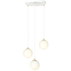 Emibig Pendellampa Royal Stål Vit | Passande för 3x E14 - Max 10W