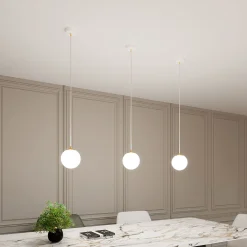 Emibig Pendellampa Royal Stål Vit | Passande för 1x E14 - Max 10W