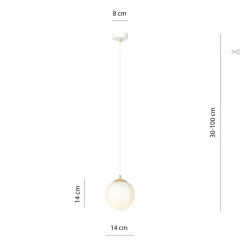 Emibig Pendellampa Royal Stål Vit | Passande för 1x E14 - Max 10W