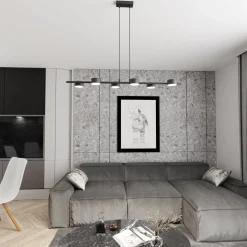 Emibig Pendellampa Sora Stål Svart | Passande för 6x GX53 - Max 12W