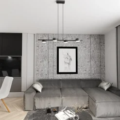 Emibig Pendellampa Sora Stål Svart | Passande för 4x GX53 - Max 12W