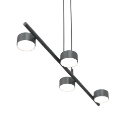 Emibig Pendellampa Sora Stål Svart | Passande för 4x GX53 - Max 12W