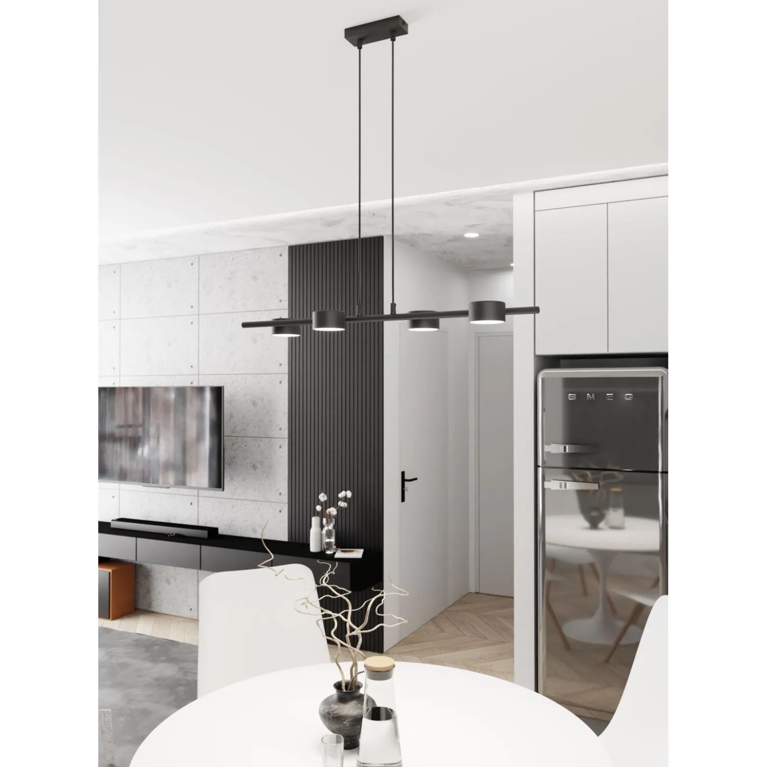 Emibig Pendellampa Sora Stål Svart | Passande för 4x GX53 - Max 12W