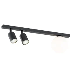 Emibig Taklampa Baster Stål Svart | Passande för 2x GU10 - Max 8W, 1x E14 - Max 10W