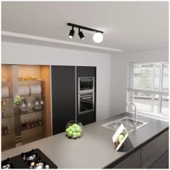 Emibig Taklampa Baster Stål Svart | Passande för 2x GU10 - Max 8W, 1x E14 - Max 10W