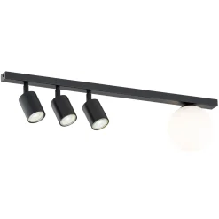 Emibig Taklampa Baster Stål Svart | Passande för 3x GU10 - Max 8W, 1x E14 - Max 10W