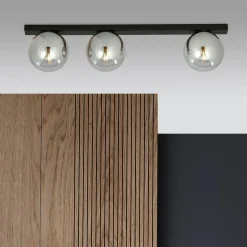 Emibig Taklampa Fit Stål Svart | Passande för 3x E14 - Max 10W