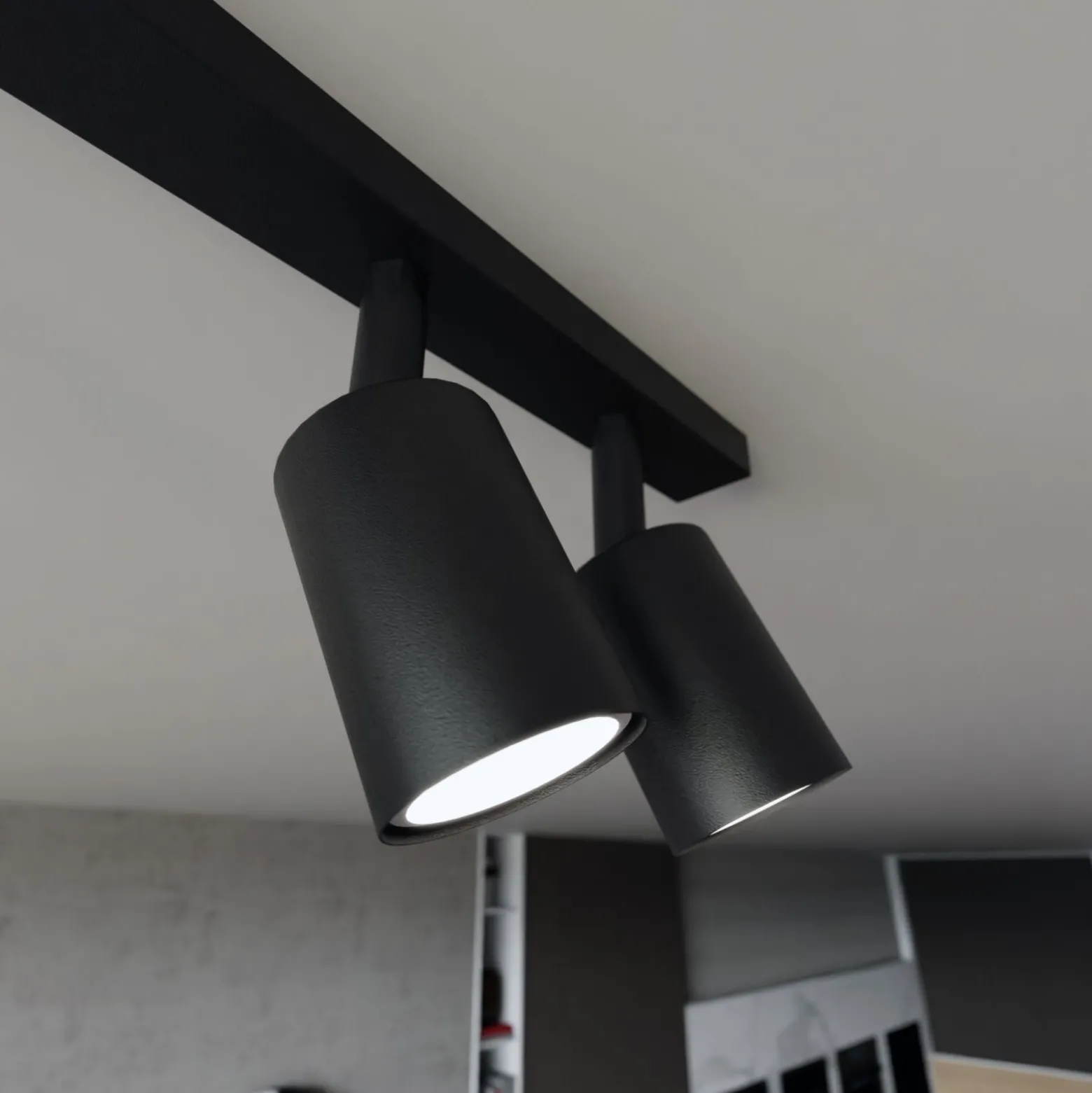 Emibig Taklampa Flash Stål Svart | Passande för 6x GU10 - Max 8W