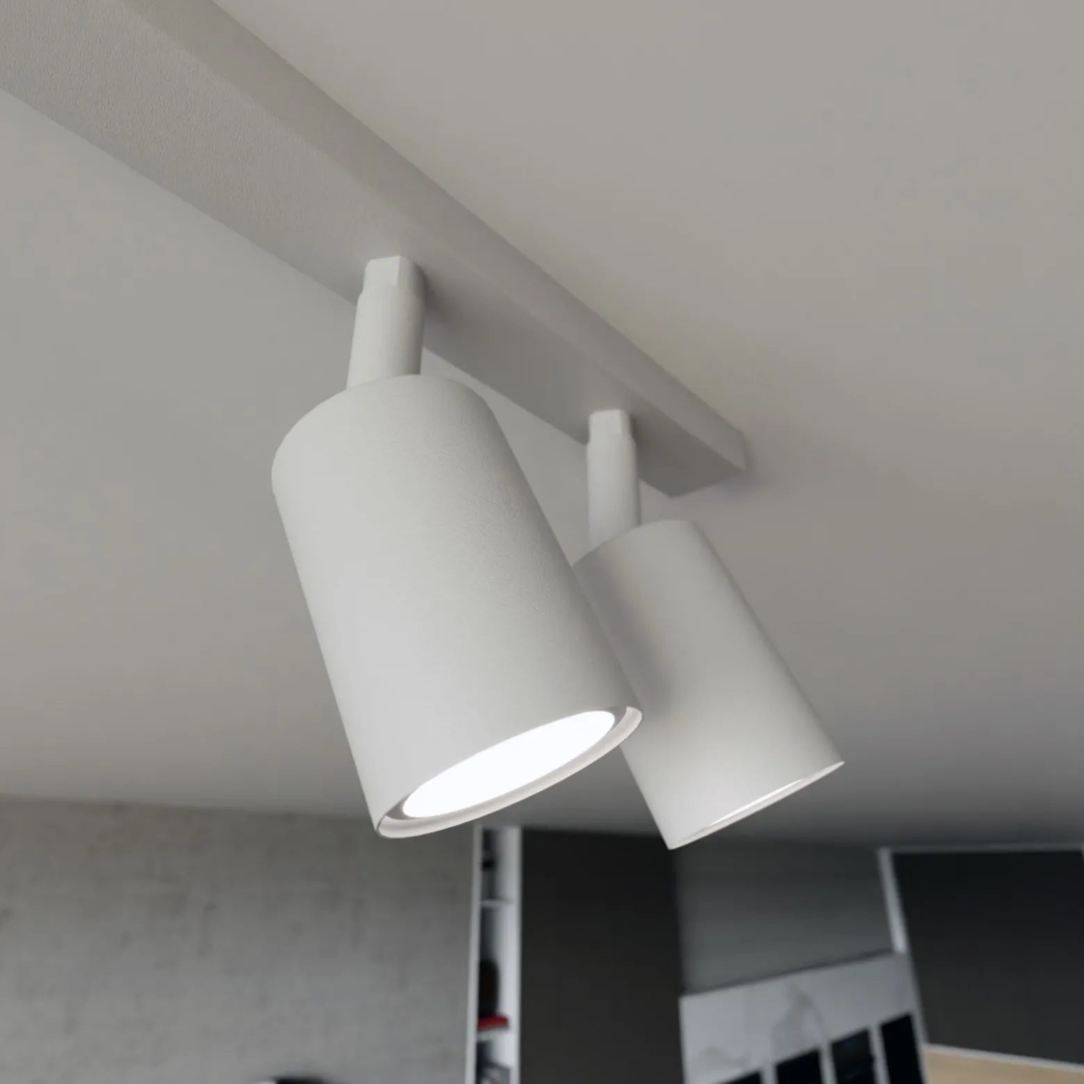 Emibig Taklampa Flash Stål Svart | Passande för 4x GU10 - Max 8W
