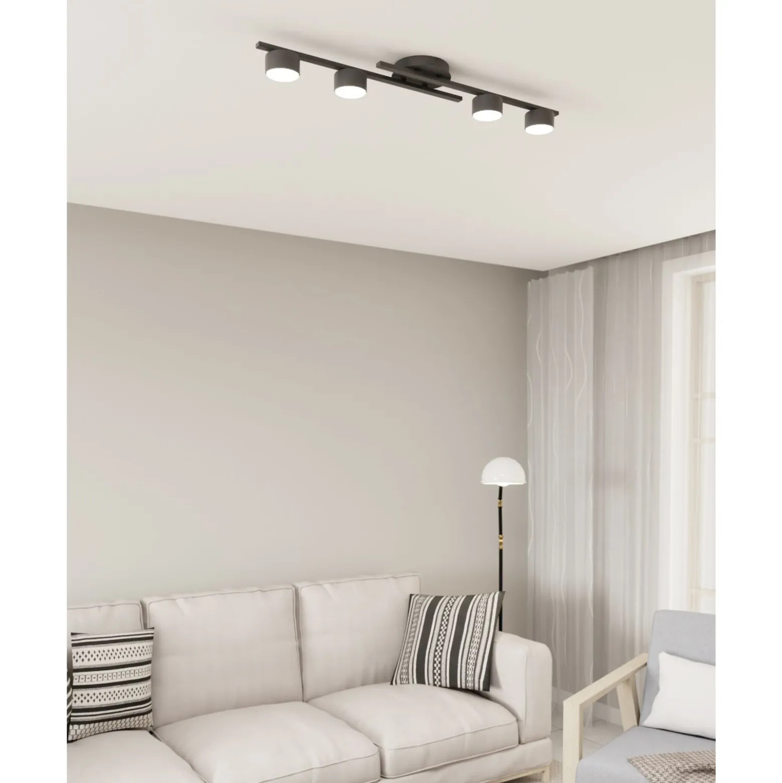 Emibig Taklampa Fragment Stål Svart | Passande för 4x GX53 - Max 12W
