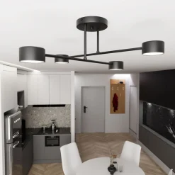 Emibig Taklampa Halo Stål Svart | Passande för 4x GX53 - Max 8W