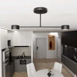 Emibig Taklampa Halo Stål Svart | Passande för 2x GX53 - Max 8W