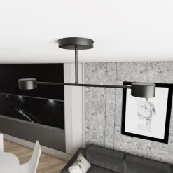 Emibig Taklampa Halo Stål Svart | Passande för 2x GX53 - Max 8W
