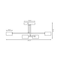 Emibig Taklampa Halo Stål Vit | Passande för 4x GX53 - Max 8W