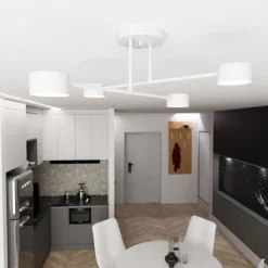 Emibig Taklampa Halo Stål Vit | Passande för 4x GX53 - Max 8W