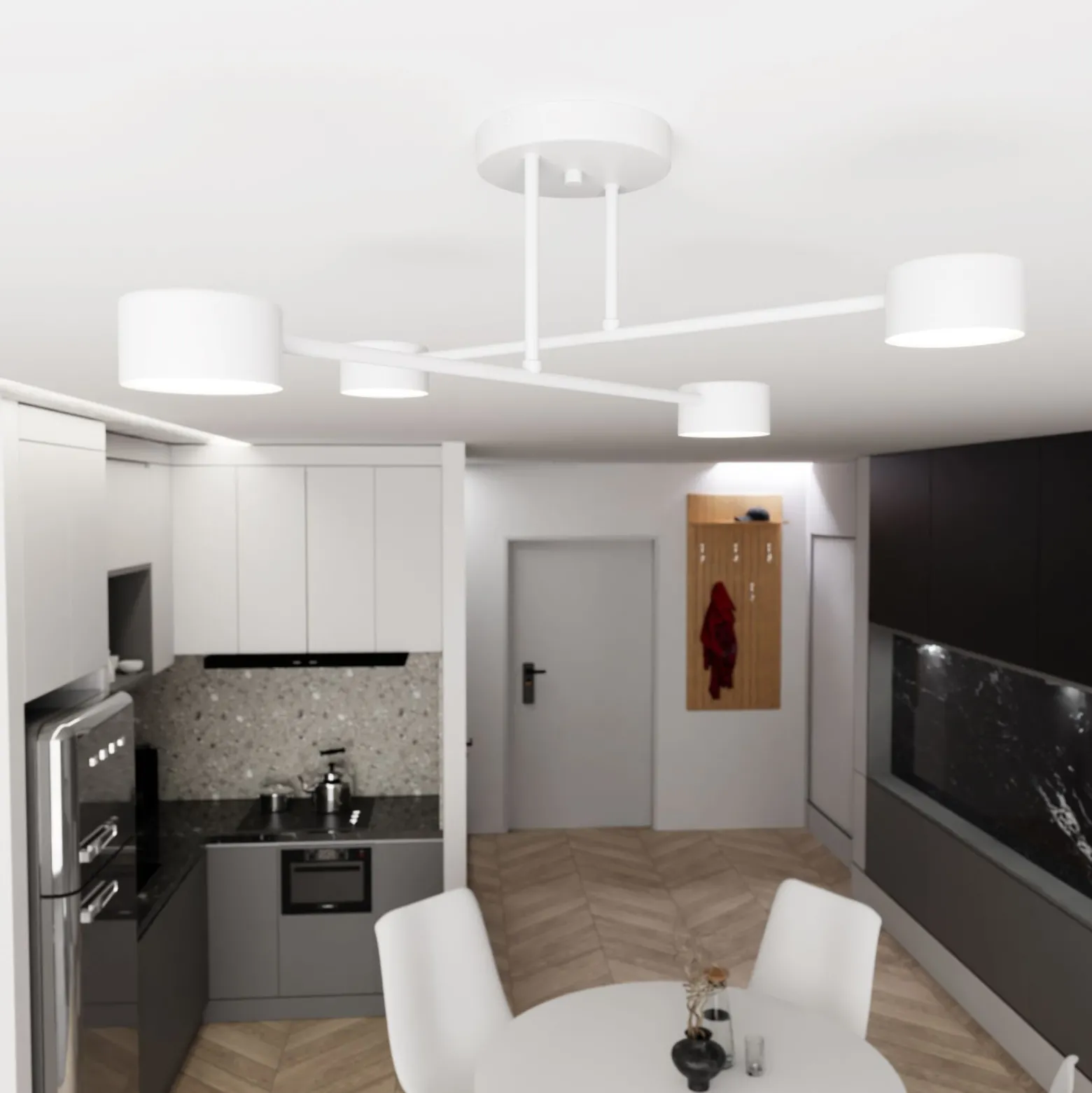 Emibig Taklampa Halo Stål Vit | Passande för 4x GX53 - Max 8W