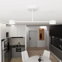 Emibig Taklampa Halo Stål Vit | Passande för 2x GX53 - Max 8W