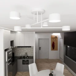 Emibig Taklampa Halo Stål Vit | Passande för 6x GX53 - Max 8W