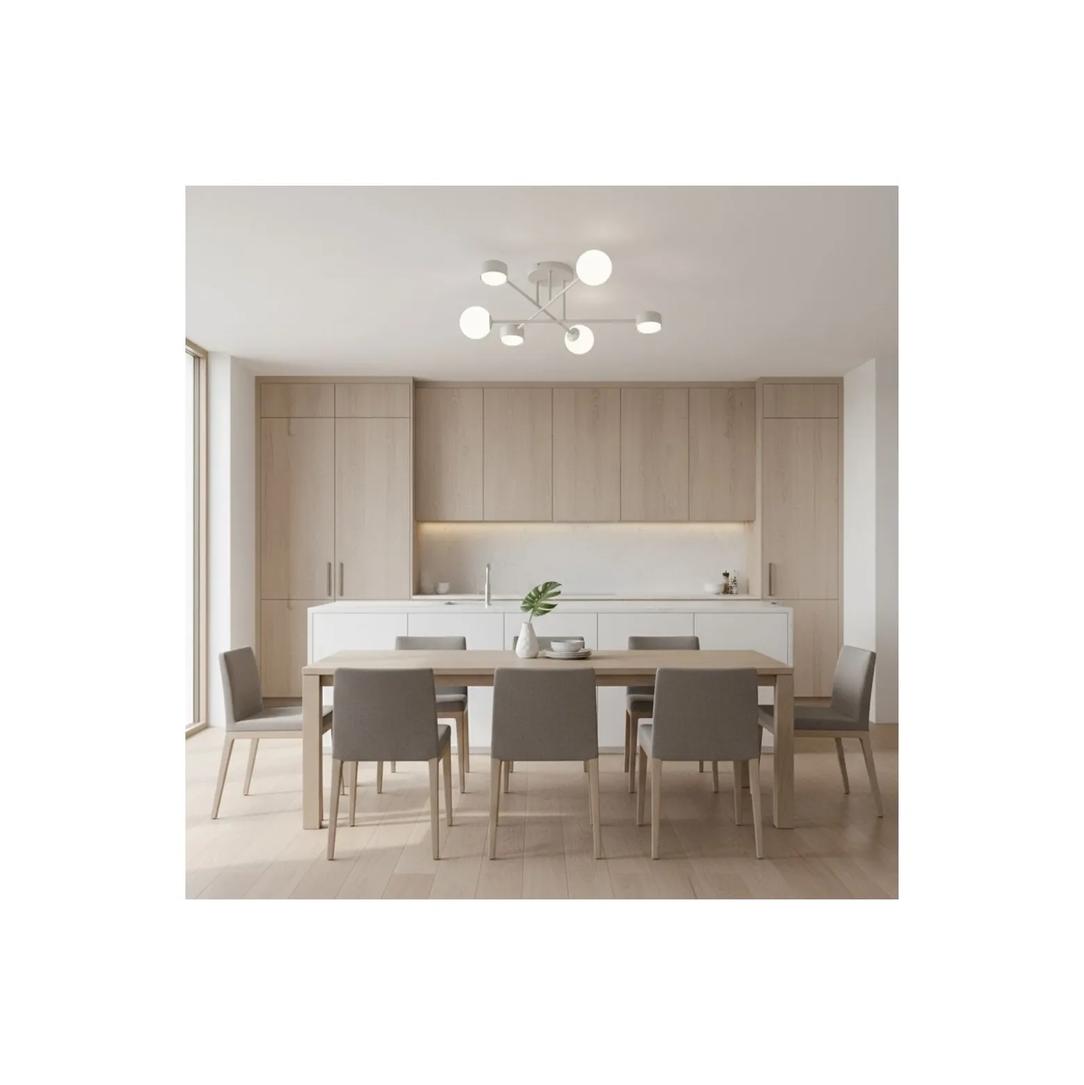 Emibig Taklampa Holon Stål Vit | Passande för 3x G9 - Max 8W, 3x GX53 - Max 12W
