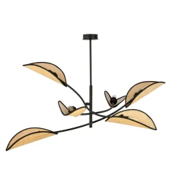 Emibig Taklampa Lotus Stål Svart | Passande för 6x E14 - Max 10W