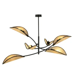 Emibig Taklampa Lotus Stål Svart | Passande för 6x E14 - Max 10W