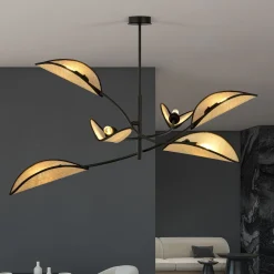 Emibig Taklampa Lotus Stål Svart | Passande för 6x E14 - Max 10W