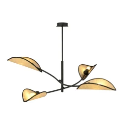 Emibig Taklampa Lotus Stål Svart | Passande för 4x E14 - Max 10W