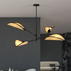 Emibig Taklampa Lotus Stål Svart | Passande för 4x E14 - Max 10W