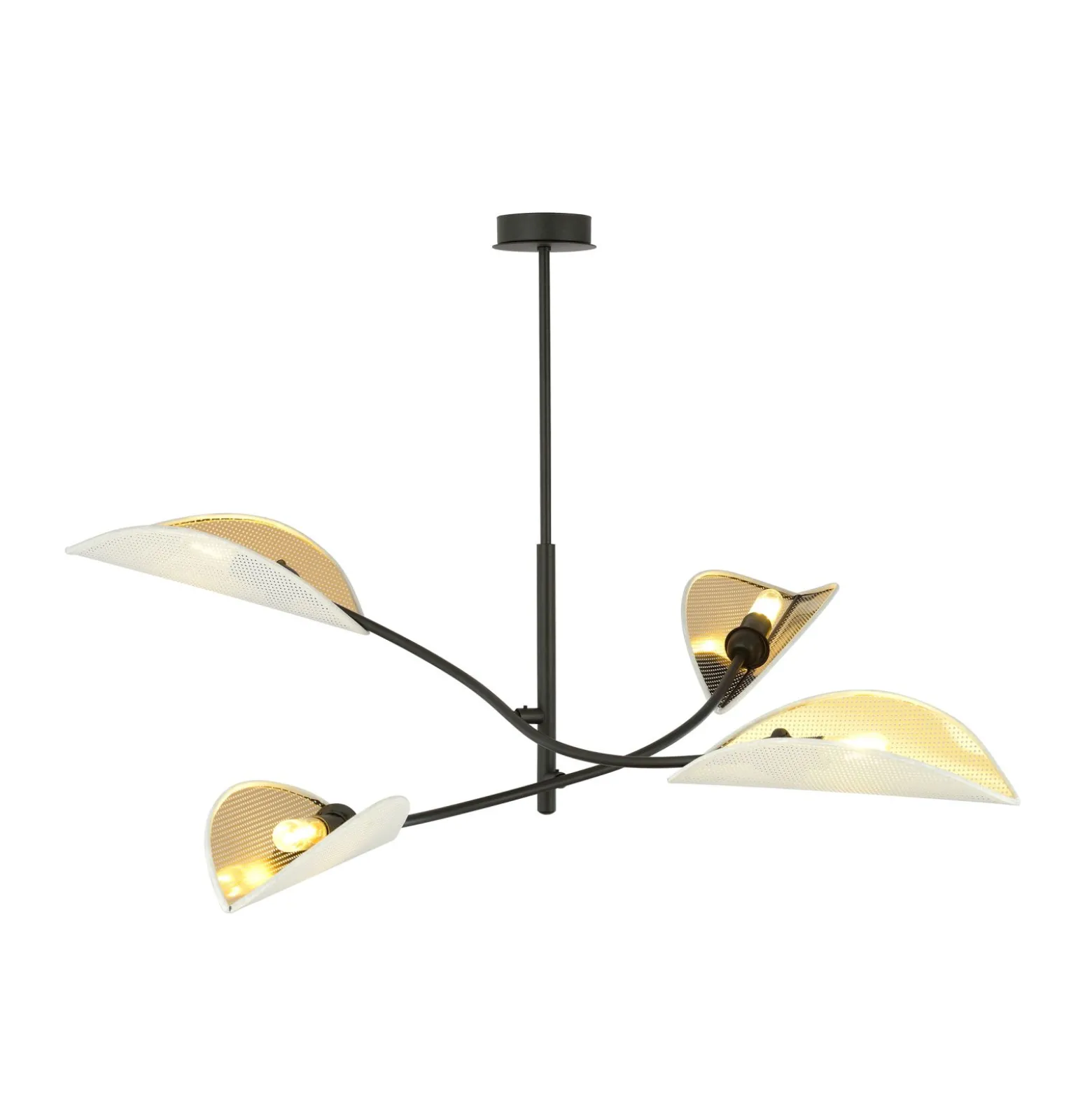 Emibig Taklampa Lotus Stål Svart | Passande för 4x E14 - Max 10W