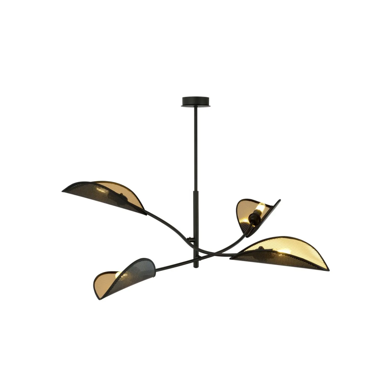 Emibig Taklampa Lotus Stål Svart | Passande för 4x E14 - Max 10W