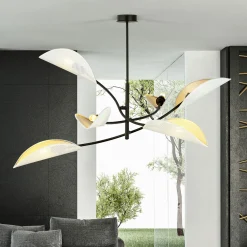 Emibig Taklampa Lotus Stål Svart | Passande för 6x E14 - Max 10W