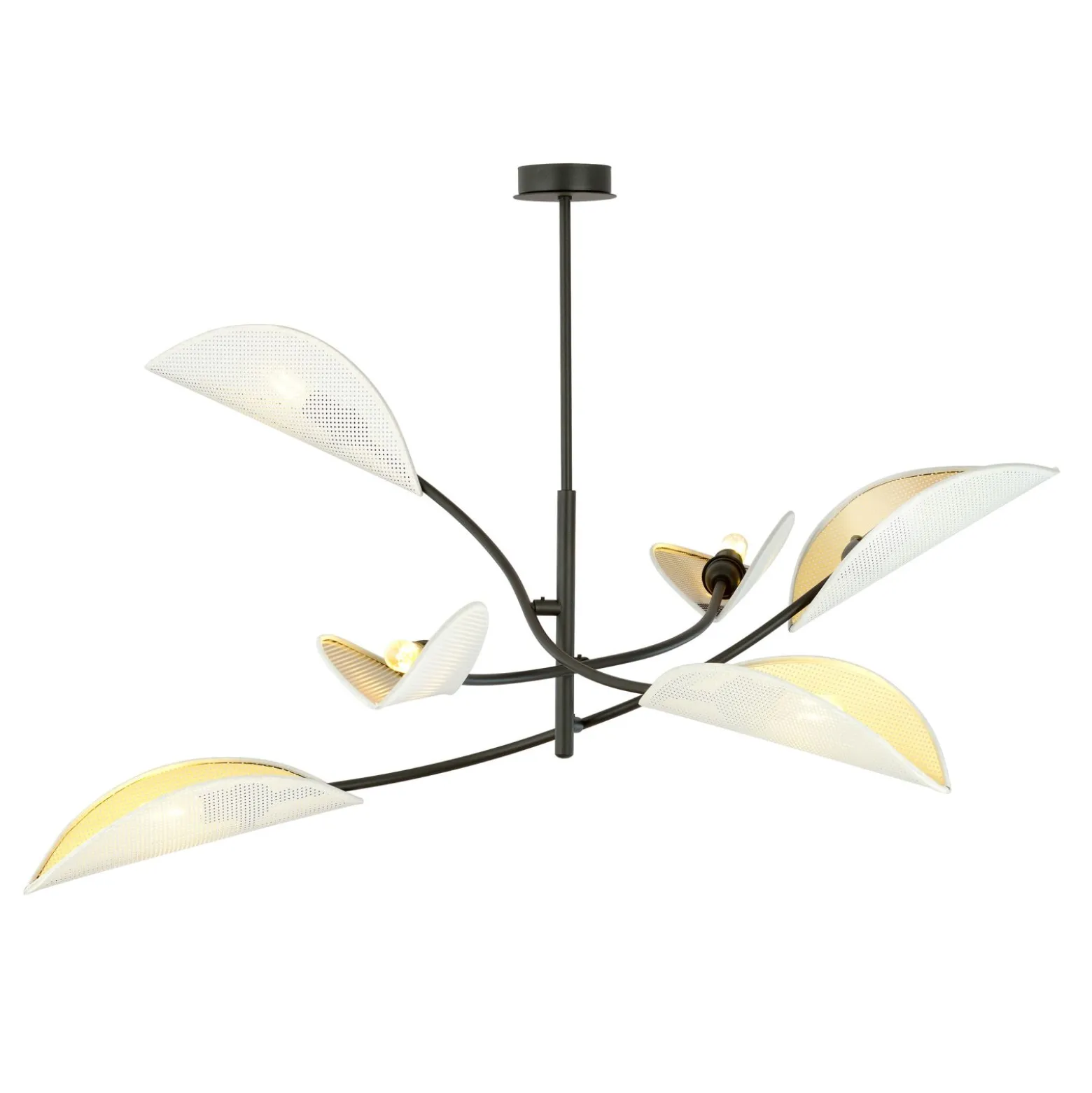 Emibig Taklampa Lotus Stål Svart | Passande för 6x E14 - Max 10W
