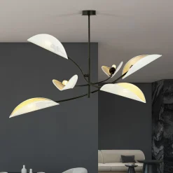 Emibig Taklampa Lotus Stål Svart | Passande för 6x E14 - Max 10W