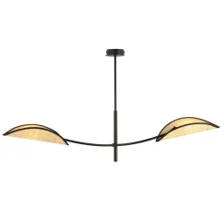 Emibig Taklampa Lotus Stål Svart | Passande för 2x E14 - Max 10W