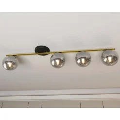 Emibig Taklampa Monza Stål Svart | Passande för 4x E14 - Max 10W