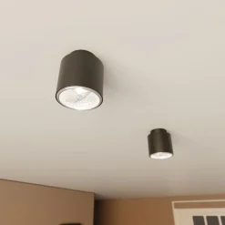 Emibig Taklampa Nano Stål Svart | Passande för 1x GU10 (AR111) - Max 12W