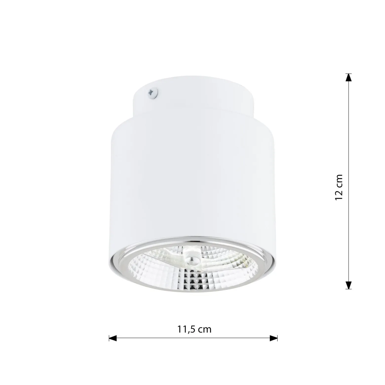 Emibig Taklampa Nano Stål Vit | Passande för 1x GU10 (AR111) - Max 12W