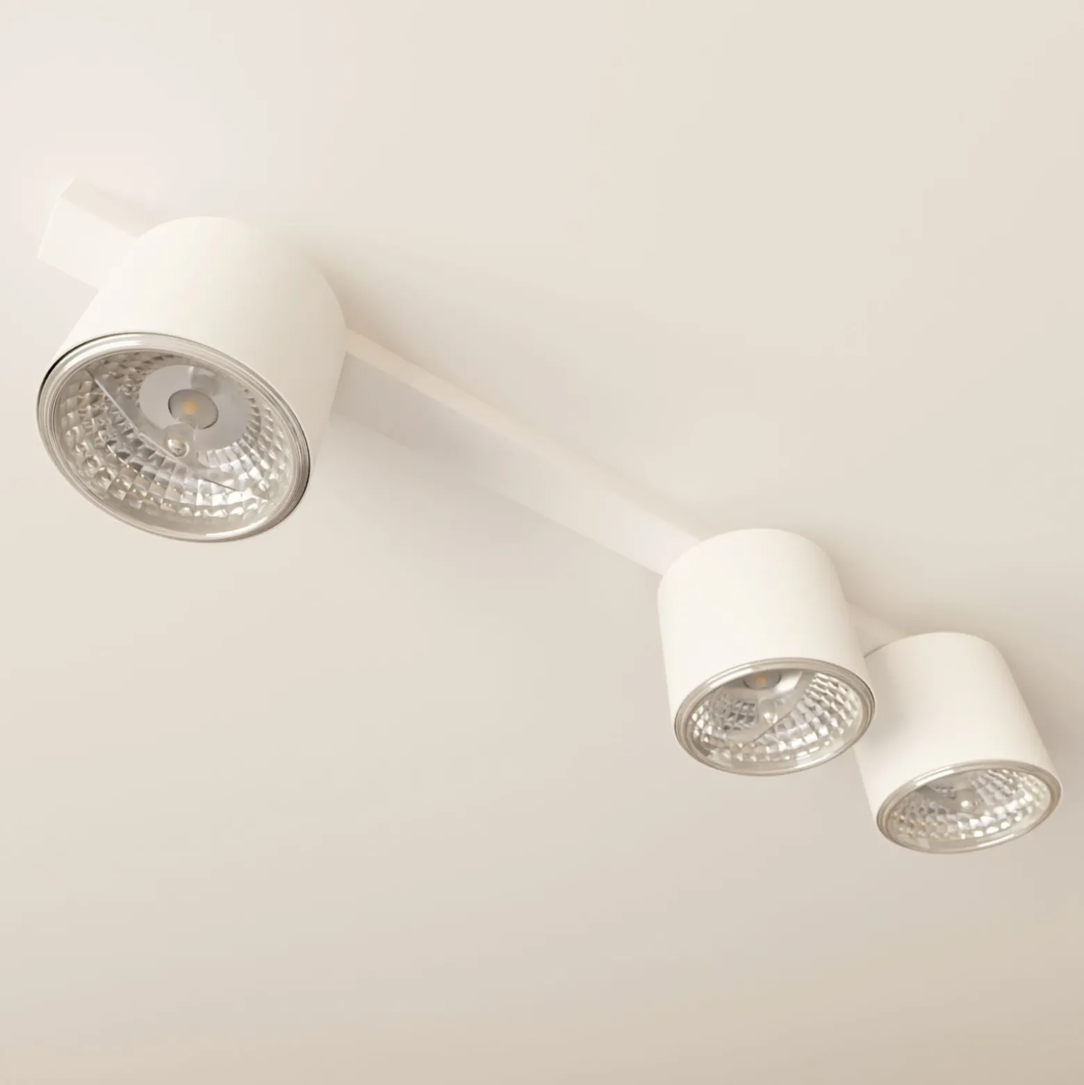 Emibig Taklampa Nano Stål Vit | Passande för 3x GU10 (AR111) - Max 12W